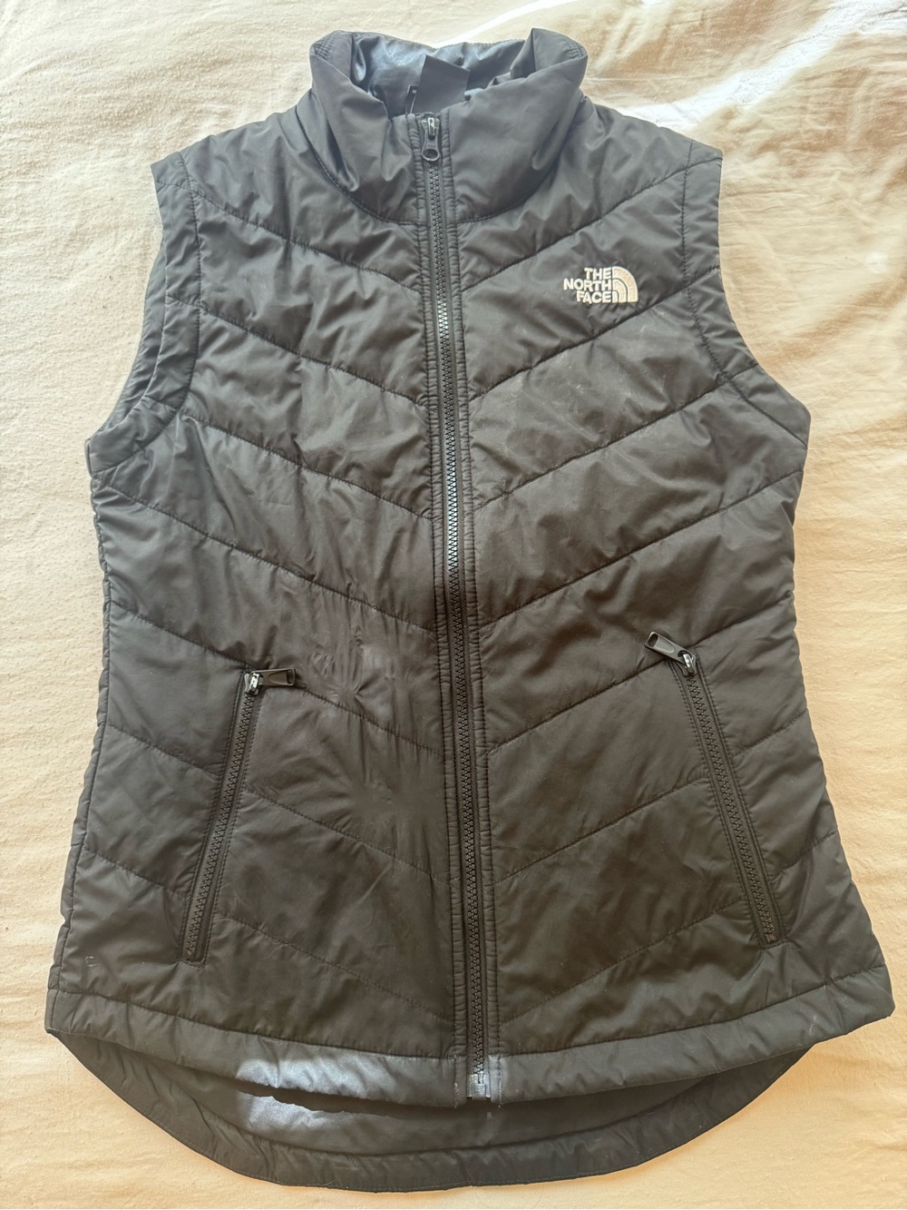 The North Face Women’s Black Quilted Puffer Vest Full Zip XS